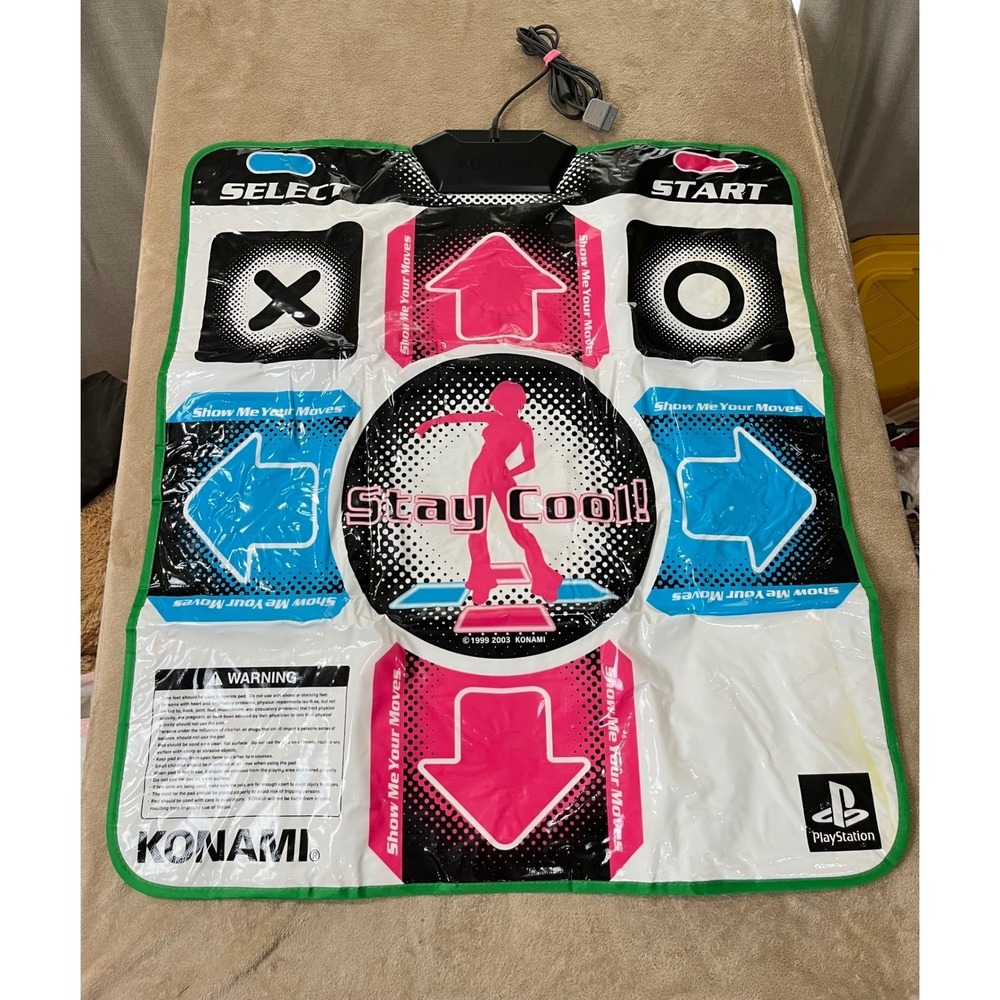Konami Dance Dance Revolution Stay Cool DDR Soft Pad PlayStation UNTESTED